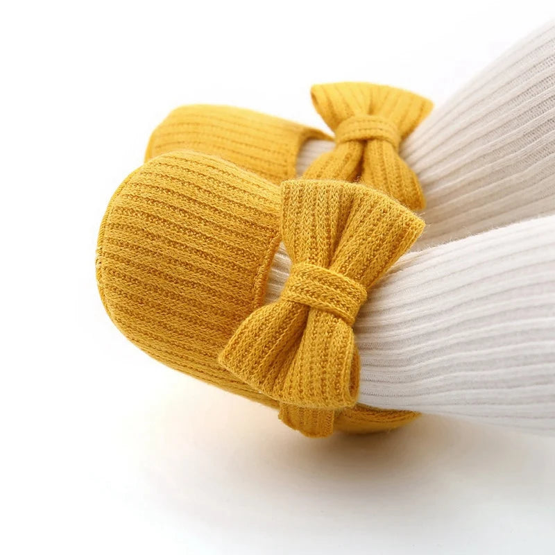 Cozy Bow Baby Sneakers