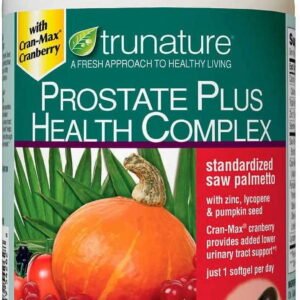 TruNature Prostate Plus Health Complex - Saw Palmetto with Zinc, Lycopene, Pumpkin Seed - 250 Softgels
